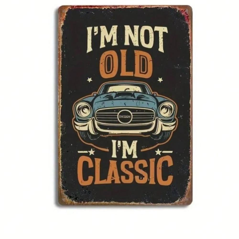 Vintage Classic Car Tin Sign Wall Art Metal Poster Gift for Men