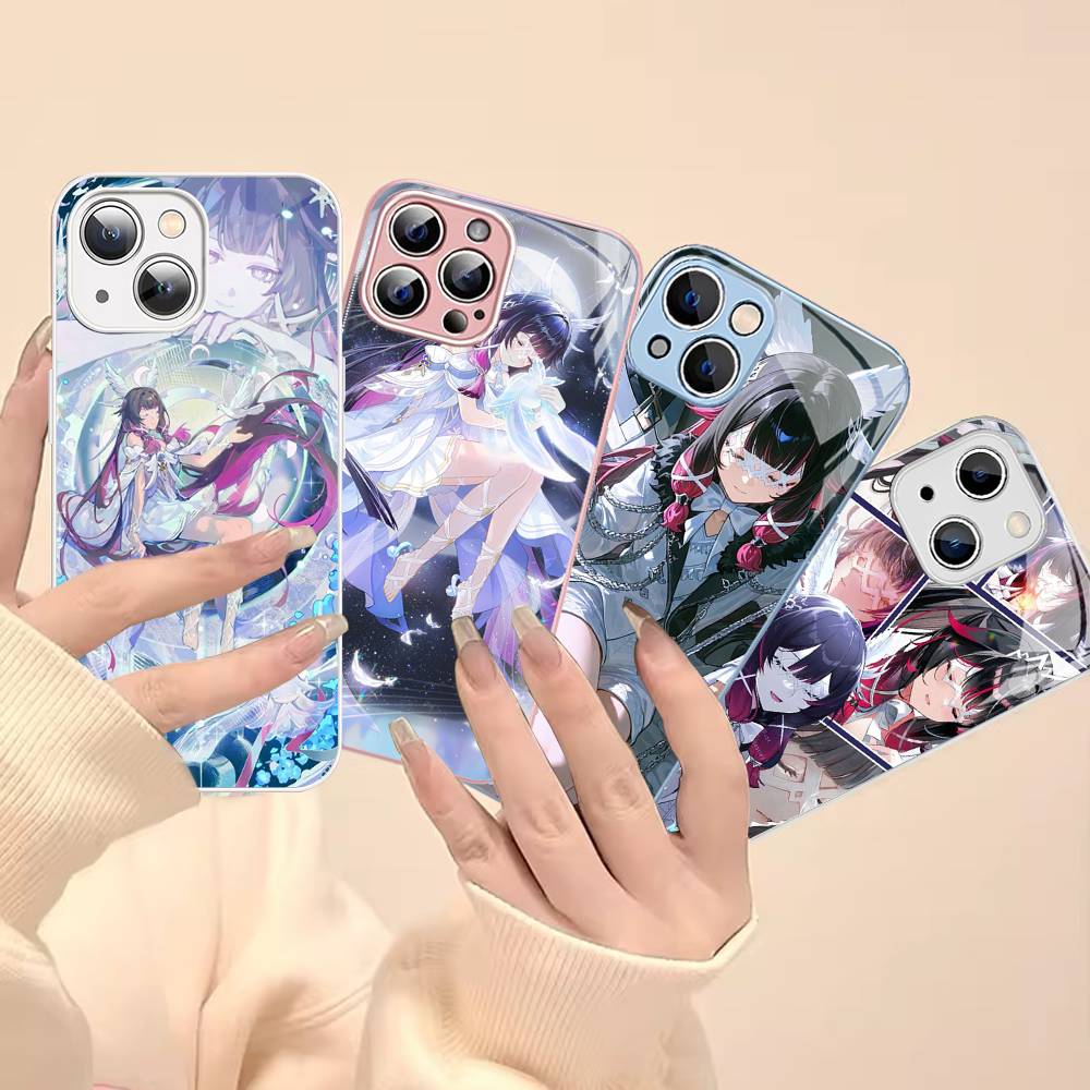 Genshin Impact Columbina Für IPhone 14 13 12 Mini 11 Pro XS Max X XR 14 Plus Gehärtetes Glas Cover