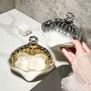 Draining Shell Soap Box Household Bathroom Soap Box Non-perforated Bathroom Shelf Ceramic