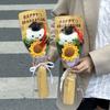 Graduation Bouquet Crochet Flower Bouquet Hand-woven Graduation Gifts Artificial Knitted Flowers Teacher's Day Gifts Decor