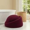 Elegant Style Pillbox Hat Versatile Design Airline Stewardess Caps Felt Fabric Beret  Live Show