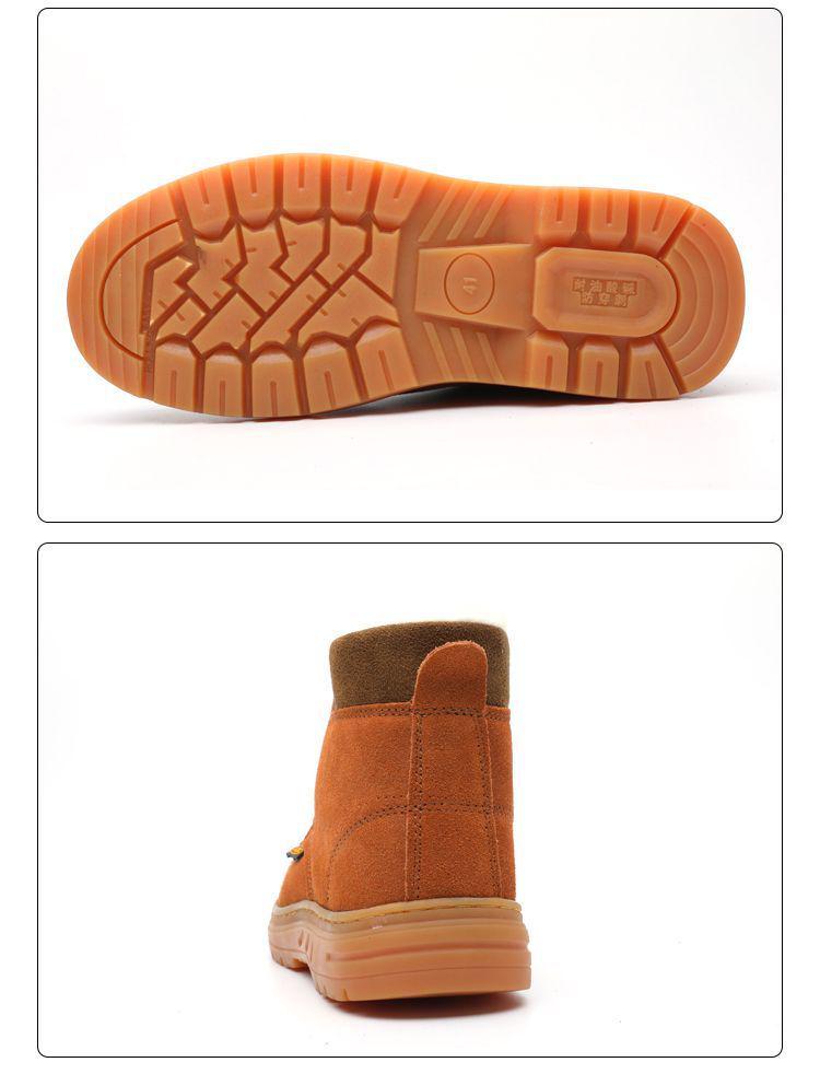 Unisex Winter Steel Toe Work Shoes - Anti-Smash, Anti-Puncture, Lightweight, Anti-Odor, Plus Velvet Cotton Lining for Welders.