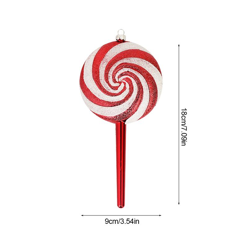 Big Christmas Lollipop Red Candy Cane Pendants Xmas Tree Hanging Ball Ornaments 2024 Christmas Decoration For Home New Year Gift