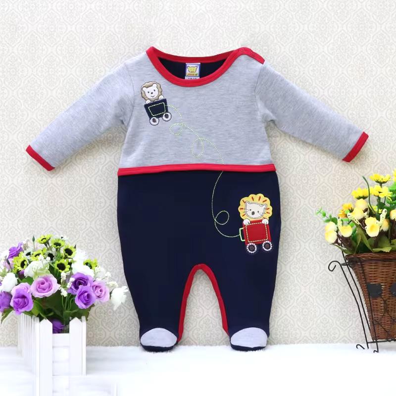 

Новорожденные дети мальчики девочки хлопковая одежда комплект с длинными рукавами комбинезон комплект спортивная одежда застежка-кнопка комбинезон теплая одежда 3/6 чёрный