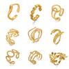 Stainless Steel Heart-Shaped Open Ring for Women - European & American Hip-Hop Style