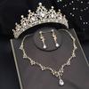 Kvalitní sady korunek pro nevěstu pro ženy diadémy náhrdelník náušnice sada svatebních šatů soupravy svatebních kostýmů příslušenství