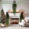 Simulated Soft-Glue Norfolk Needle Wall Hanging Christmas Tree Upside Down Vine Green Plant Holiday Decoration