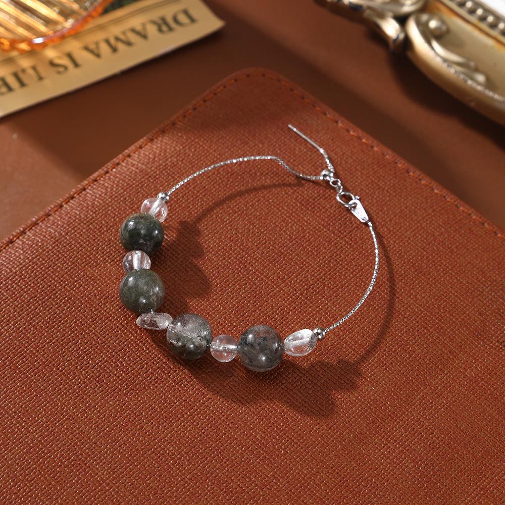 Elegant Retro Chinese Crystal Beaded Bracelet - High-End Light Luxury Design