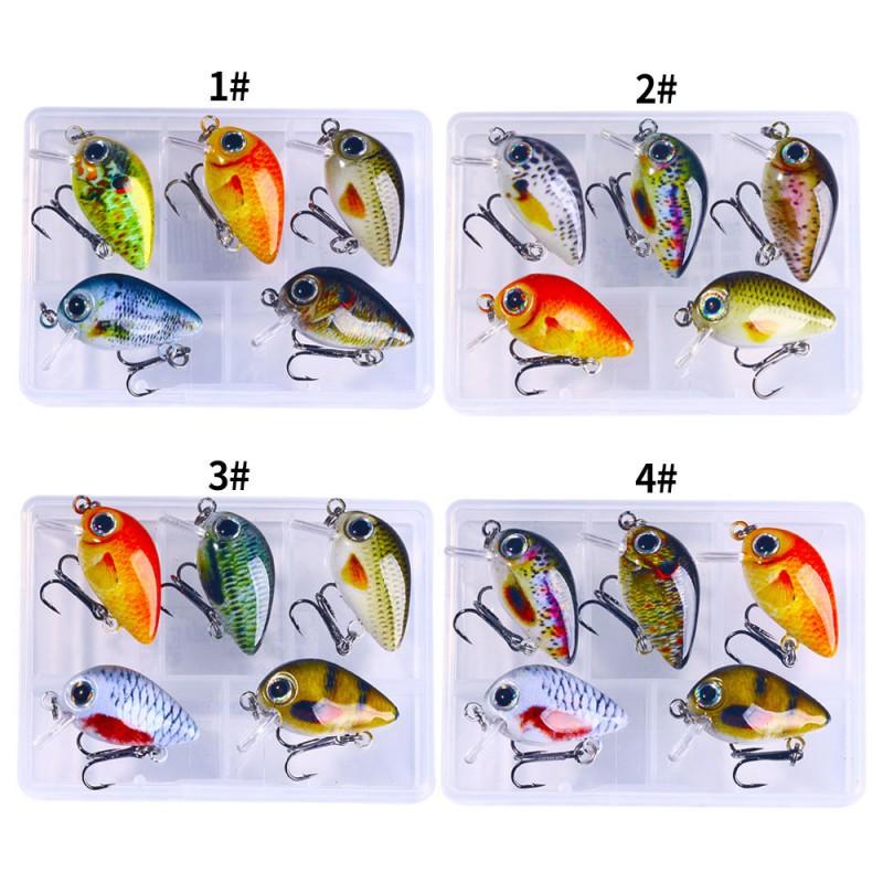 5-Piece Mini Crankbait Fishing Lure Set 1.5g 2.7cm Freshwater Bass Pike Perch