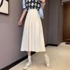 Korean Style High-Waisted A-line Pleated Skirt for Women - Slimming, Versatile, Mid-length (2026 Summer Collection)