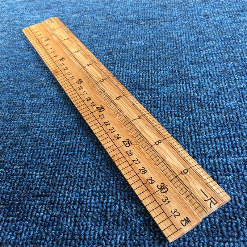 One Meter Bamboo Ruler Teaching Teaching Aid Wooden Ruler Home Use Cloth Measuring Clothing Tailoring Straight Ruler Tailor C...