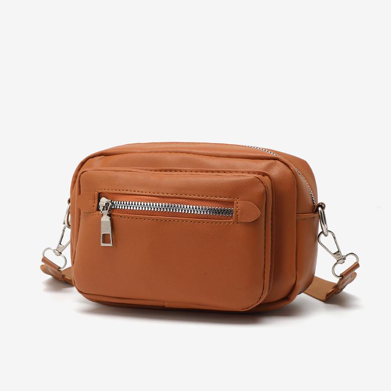 Simple Women's Messenger Bag New Fashion Casual Large Capacity Solid Color Change Bag Pendant Shoulder Bag