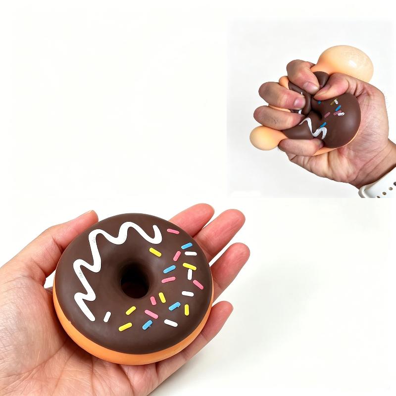 Süßer Donut-förmiger Stressabbau-Quetschwürfel Anti-Angst TPR-Quetschspielzeug Geschenke