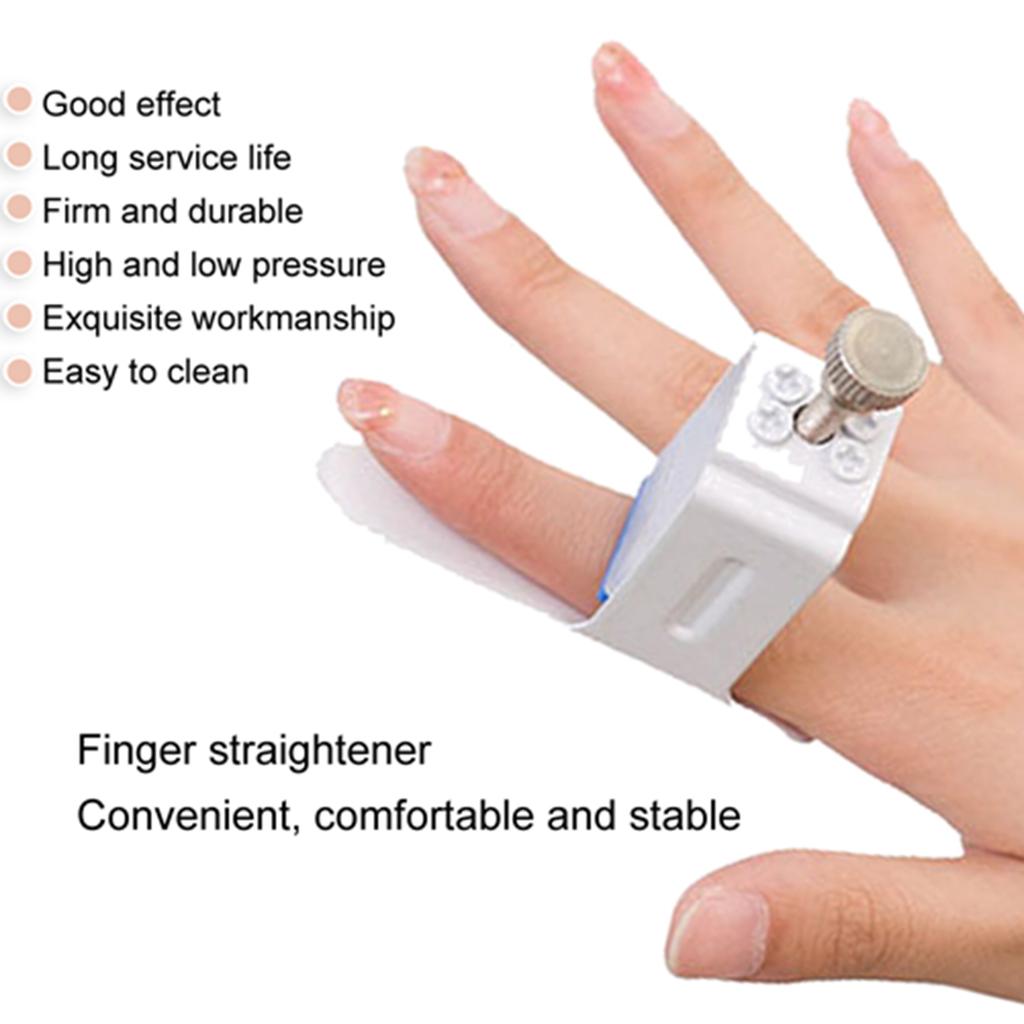 Finger Straightener Hand Injury Support Brace Joint Rehabilitation Machine White Average Size for Finger Recovery