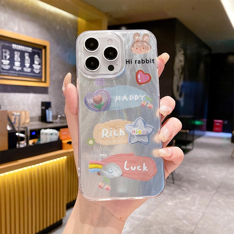 

Yusha Cartoon Graffiti for Apple 15 Promax Mobile Phone Case for IPhone 16 Niche Anti-fall Mobile Phone Protective Case For iPhone 17PROMAX