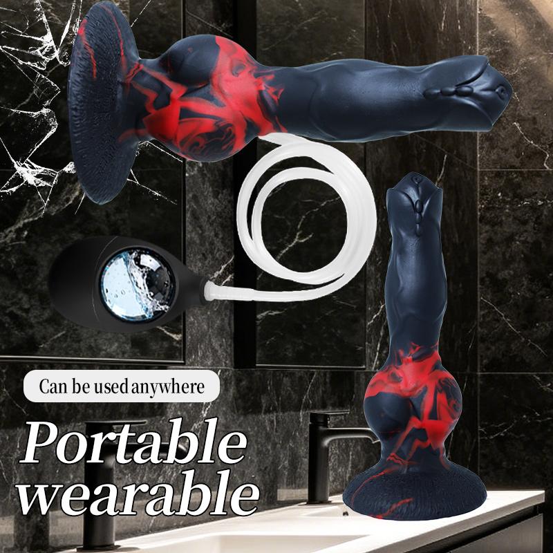 Liquid Silicone Ejaculating Anal Plug - Squirt Dildo for Men Women, Backdoor Realistic Adult Sex Toy with Pump