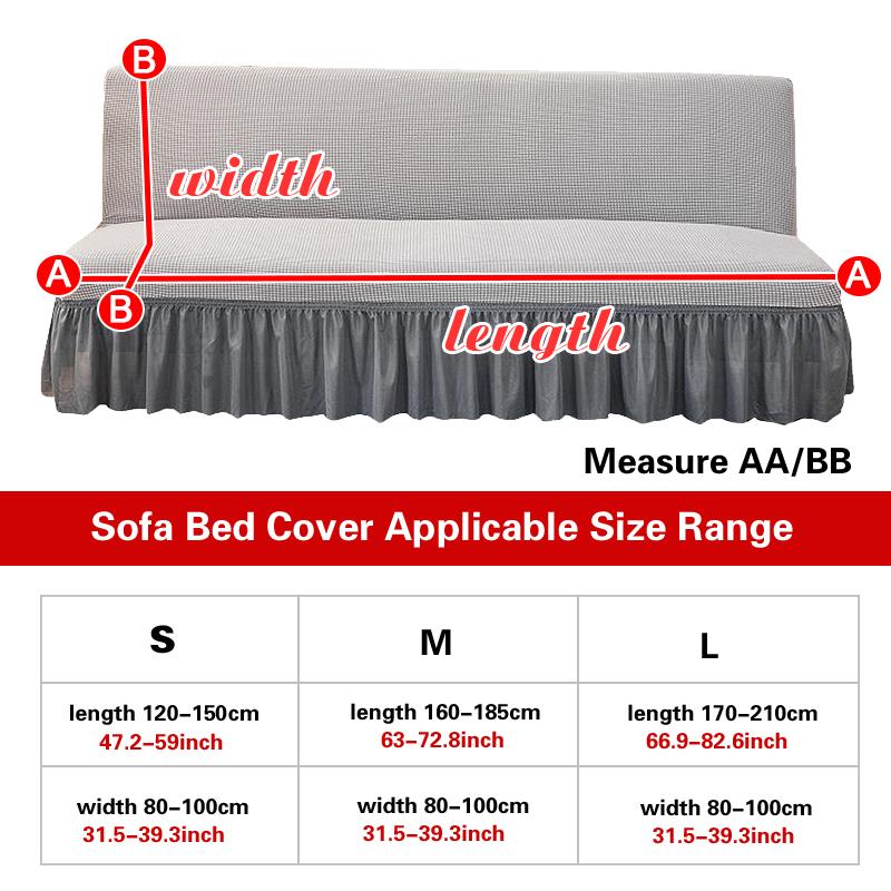 Polar Fleece Fabric Sametová žakárová mřížka Bez ramen Potah na rozkládací pohovku Se sukní Přehoz Potah na pohovku Omyvatelný elastický