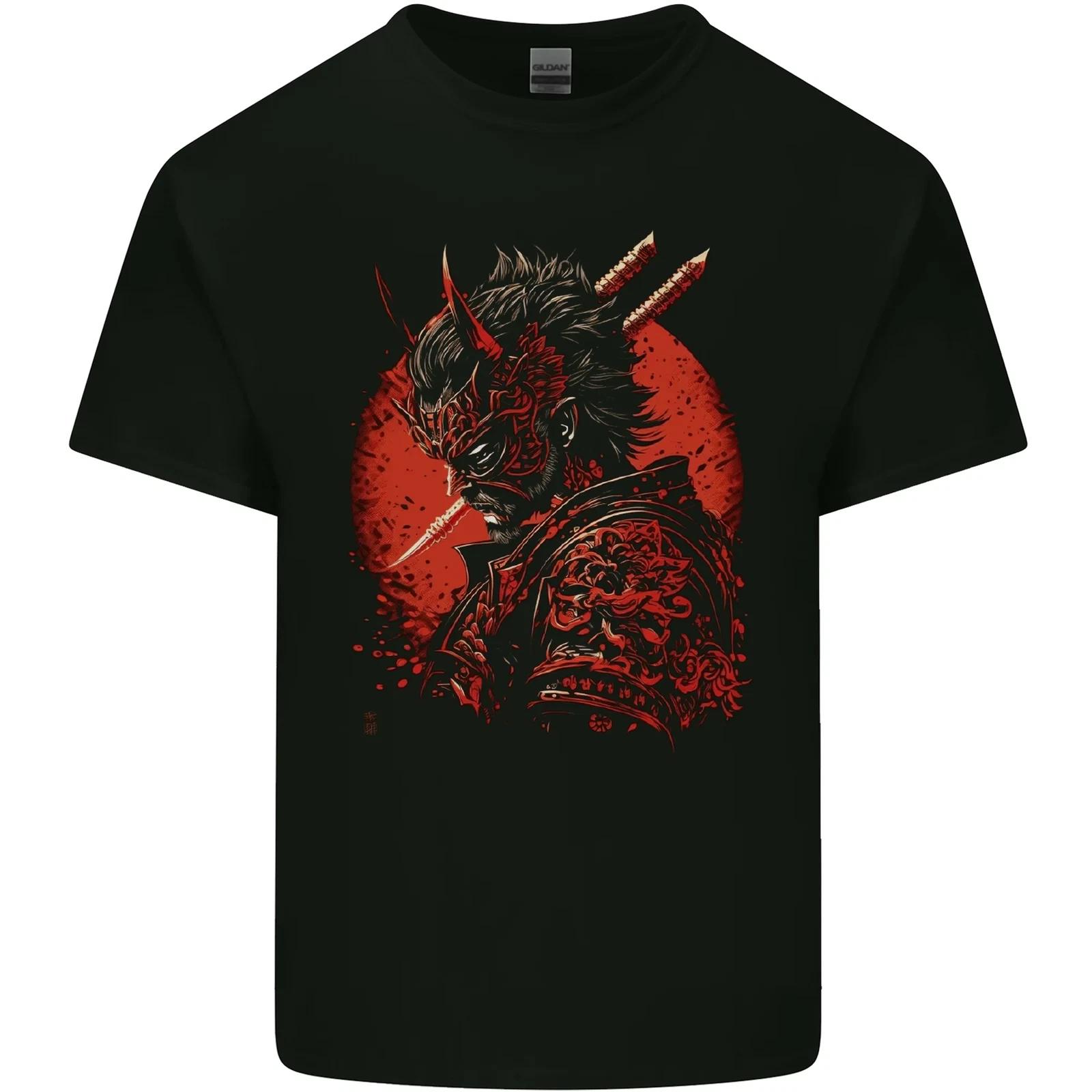 Bushido Samurai Devil Warrior Fantasy Kids T-Shirt Childrens S