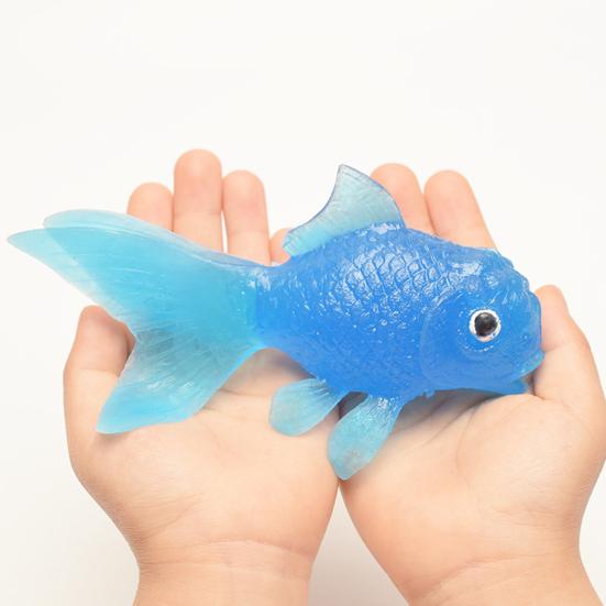 Goldfisch Modell Bunt Cartoon Fisch Serie Miniatur Figur Ornament Weiches TPR Meerestier Fisch Figur Kinder Angelspielzeug Aquarium Dekoration