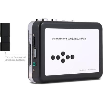 Reproductor de casetes portátil, el mejor convertidor de casetes USB a MP3 independiente en general, reproductor convertidor de casetes de audio y música a formato digital