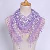 2025 New Fringes Shawl Female Scarf Women Tassel Shawls Scarves Hollow Out Silk Hijab Women Flower Lace Pendant Scarf Wrap