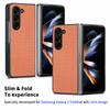 For Samsung Galaxy Z Fold6 5G Case Carbon Fiber Texture Leather Back Cover Anti-Slip