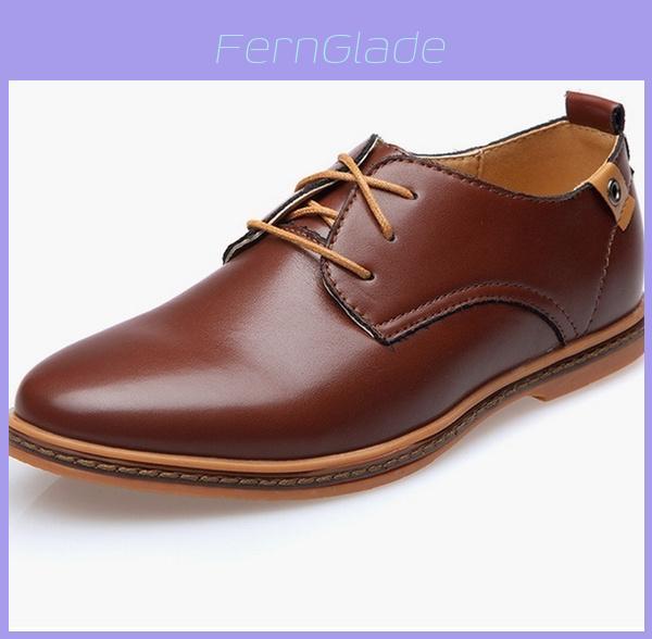 Premium Fashion Casual Pu Leather Men Business Shoes In Brown Black Blue Sizes 6-13