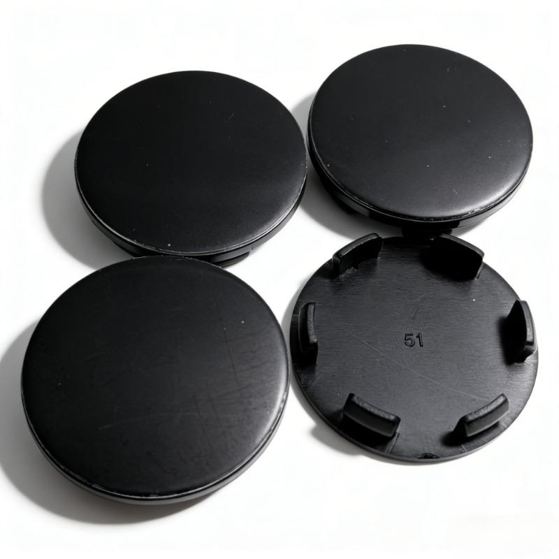4pcs No Logo Black/Silver Emblem Car Wheel Center Caps 51MM 46MM Wheels Hub Cap Rim Hubcaps Dust Cover Replace Car Accessories