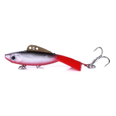 1pc Simulation Soft Lure Bionic Pike Artificial Bait With Copper Sheet For Winter Fishing