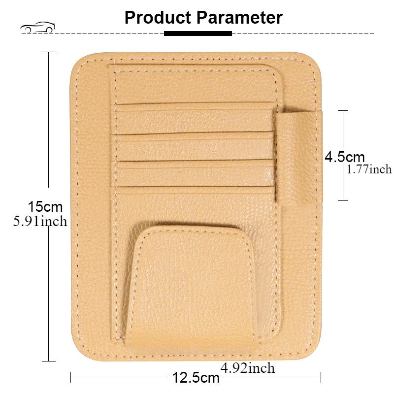 Car visor creative storage ticket holder Car glasses holder card cover multi-functional sunglasses frame interior decoration