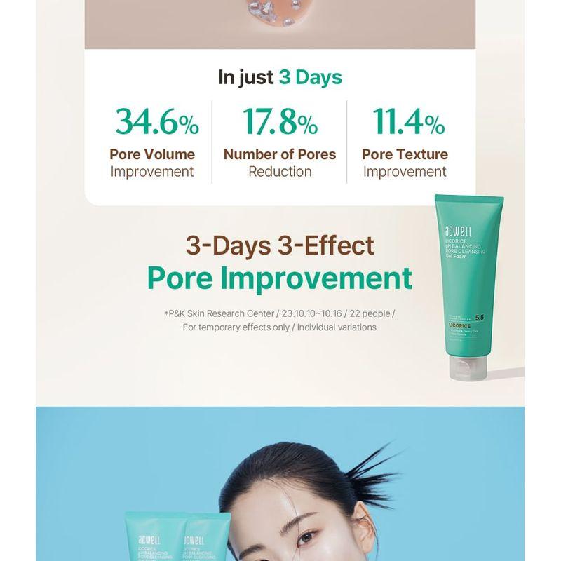 acwell - Licorice pH Balancing Pore Cleansing Gel Foam
