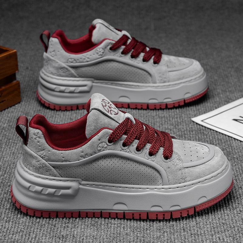 

Мужская обувь осеннего пшеничного цвета, ретро, с увеличением роста, шлепанцы из кожи, подростковая, студенческая, универсальная, спортивная, повседневная, кеды 44