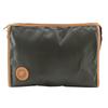 Battling Cross Business Bag Khaki Polyurethane Unisex Used