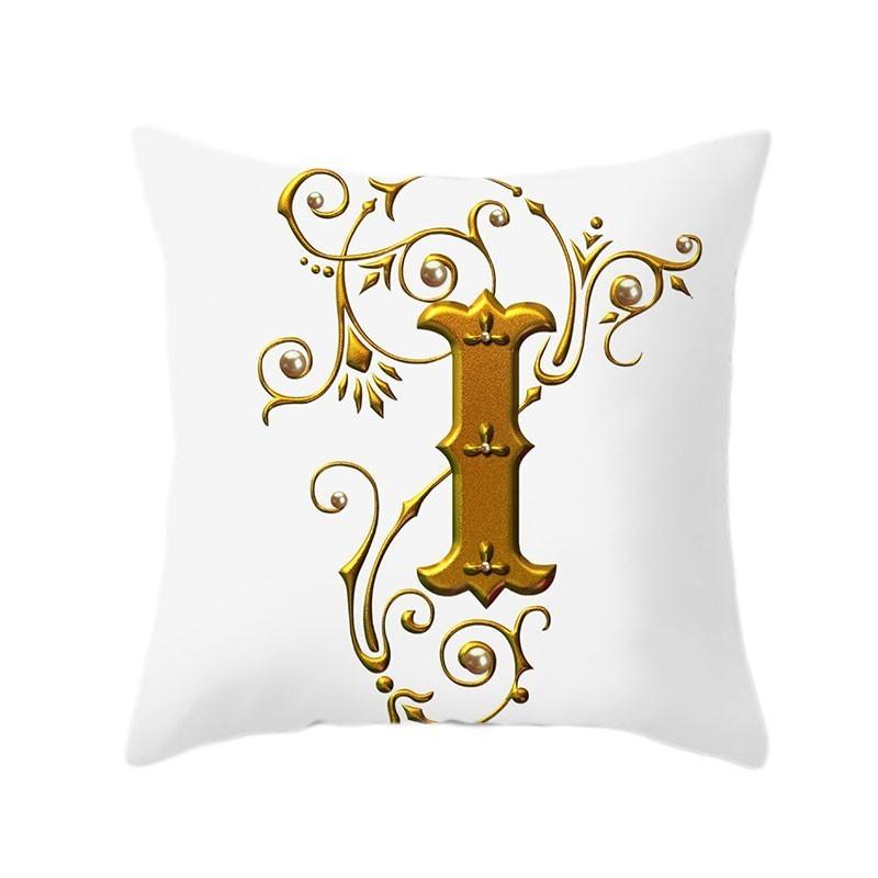 45x45cm Gold 26 English Letters Luxury Decorative Pillowcase Sofa Seat Cushion Cover Wedding Party Home Decor Hold Pillowcase