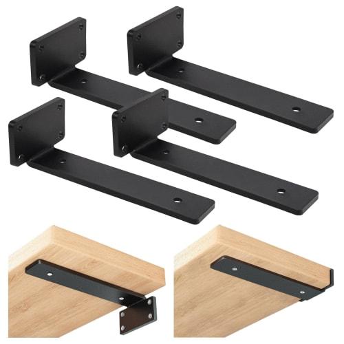 

DRERIO 30cm Shelf Brackets, Set of 4, Hidden Shelf Brackets, Heavy-Duty Shelf Brackets, Brackets, Invisible Shelf Brackets, Maximum Load Capacity 90kg