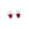Fashion Personality Delicate Elk Head Diamond Stud Earrings Women'S Gift Series