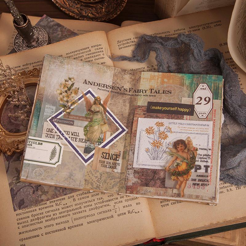Yoofun 50pcs/pack Baroque Palace Art Material Paper Junk Journal Planner Scrapbooking Vintage Decorative DIY Craft Texture