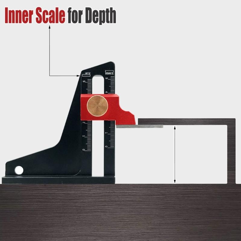 Height Measurement Tool Multifunctional Height& Depth Measuring Tool for Woodworking Professional & DIY Enthusiasts