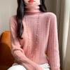 Women Sweater 100% Wool MODERN NEW SAGA Turtleneck Knit Pullover Thick Winter Jumpers Female Knit Tops