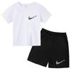 Barn Sommar Ny Kortärmad T-shirt+shorts 2-delat Träningsset Pojke Flicka Födelsedagspresent 3-12 år Kläder Vardaglig Mode Joggingset