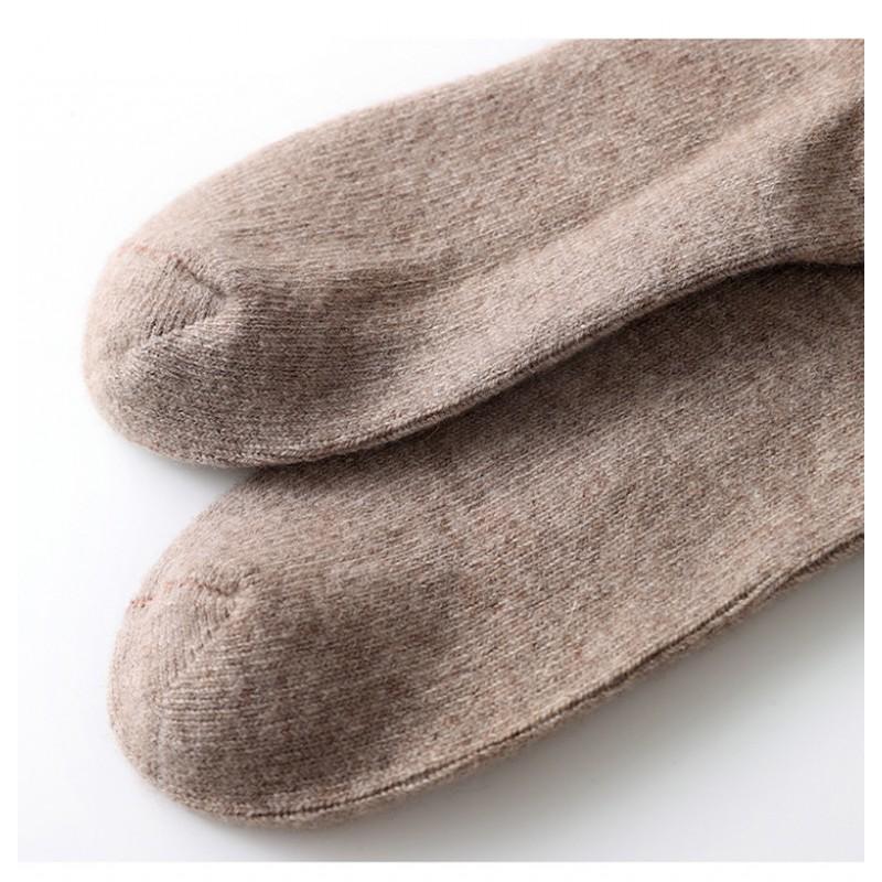 Womens Over Knee Cashmere Socks High Tube Slim Warm Versatile Solid Color Soccer Casual Wear