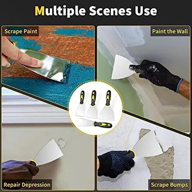 Stainless Steel Putty Knife Scraper Shovel Paint Tools Construction Drywall Removing Wallpaper Household Industrial Cleaning
