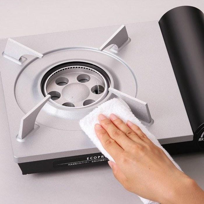 Iwatani Cassette Stove Eco Premium CB-EPR-1 Silver & Matte Black