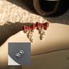 Women's 2023 Trendy Bow Zirconia Dangle Stud Earrings - Light Luxury Niche Design