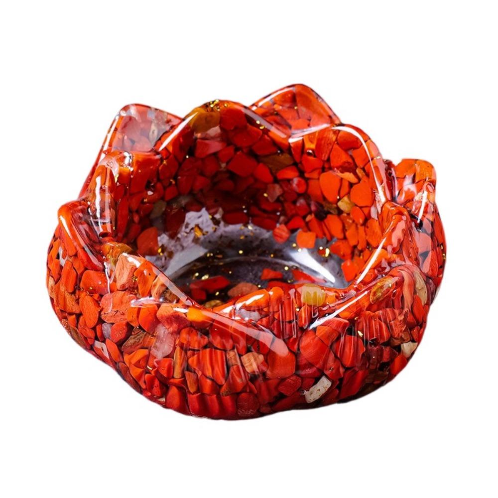Lotus Shape Crystal Incense Holder Creative Jewelry Storage Container  Crystal Storage