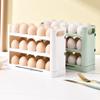 Egg Holder for Refrigerator, Detachable 36 Flip Egg Storage Organizer, Refrigerator Side Door Egg Holder with Timer