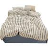 Korean Minimalist Striped Cotton Bedding Set: Duvet & Fitted Sheets for 1.8 Bed