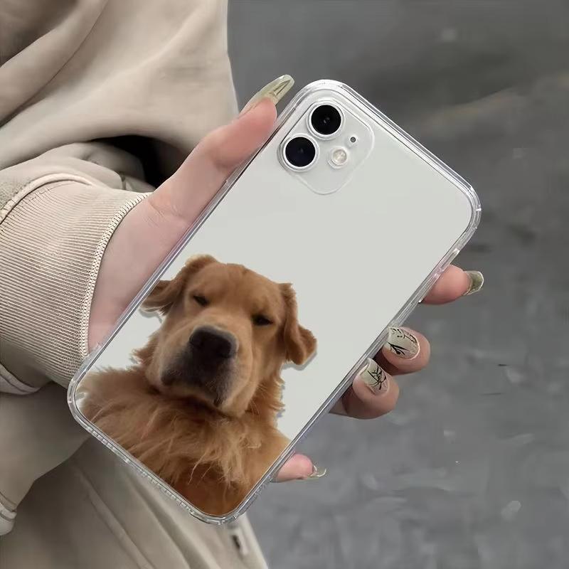 Funny Golden Retriever Clear Phone Case For iPhone 17 16 15 11 12 14 13 Pro Max Mini X XSMax XR 17 Air 15 Plus 16E Cover Fundas