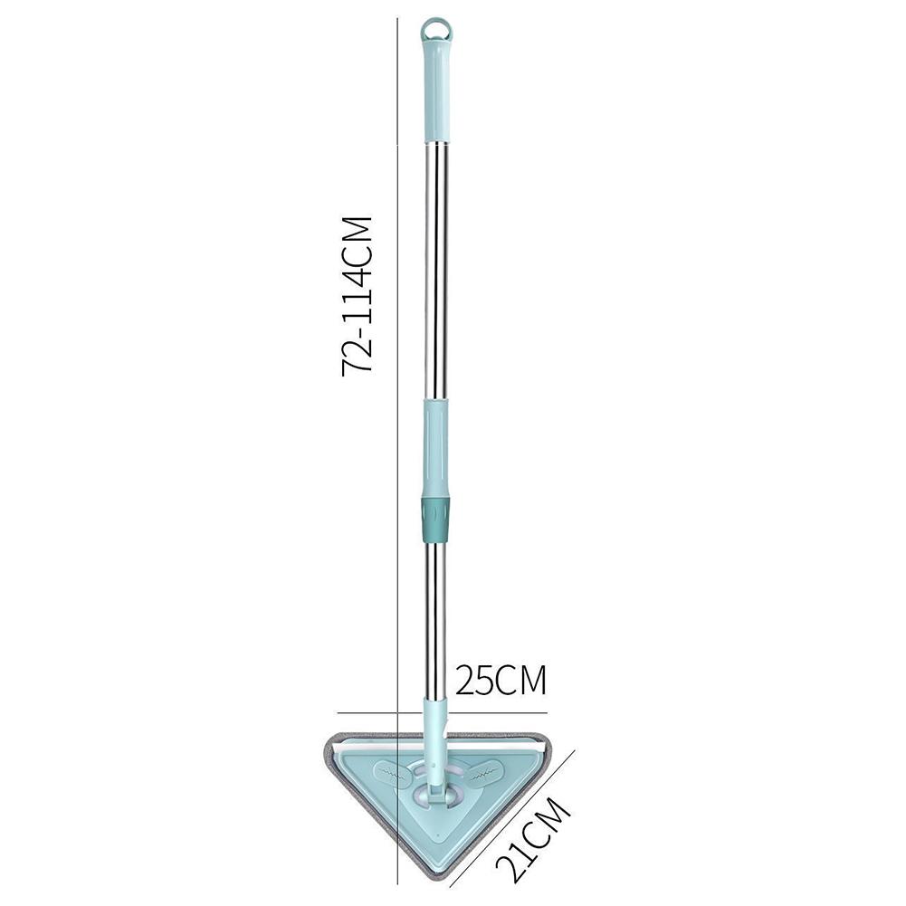 360° Rotatable Multifunctional Triangle Mop,Wall Cleaning Tool with Long Handle,Wet and Dry Triangular Window Squeegee Mops