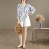 DIMANAF 2026 Women Plus Size New Summer Blouse Shirt Thin Casual Loose Lady Tops Tees Print Shirts